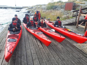 kajaker på bryggan Söderarm